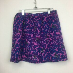 Pim + Larkin Women's Purple & Blue Floral A Line Skirt - Size S